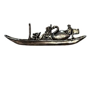 Boston Museum of Fine Arts MFA Sterling Silver Swan Boat Brooch